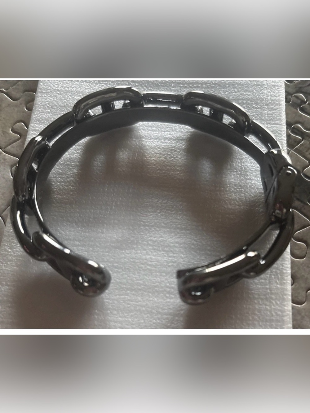 Bronze Milor Itali Gunmetal Link hinged  Bracelet Cuff